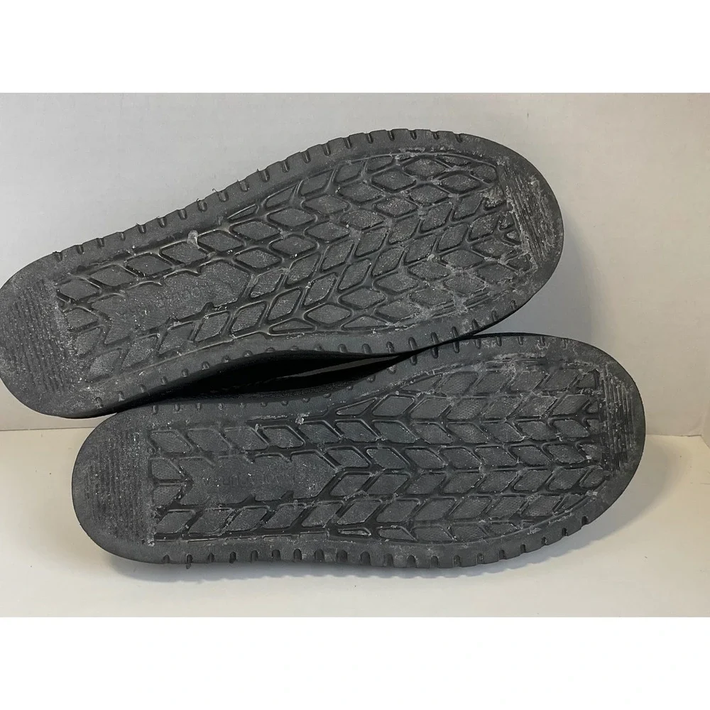 Koolaburra by UGG Tipton Mens Black Suede Faux Fur Lined Slippers Size 10
